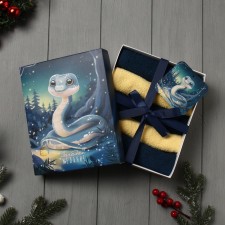 New Year. Symbol of the year. Snake. Set of terry towels Ethel 