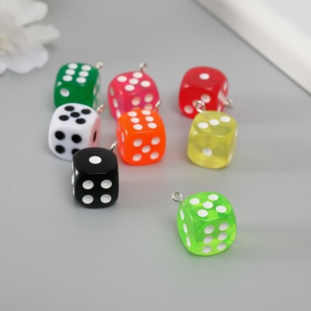 Suspension for creativity Plastic "Playing Bones" mix 2.4x1.4x1.4 cm-1