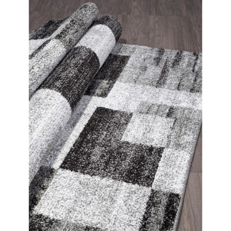 Rectangular carpet Merinos Platinum, size 100x200 cm, Gray color-2