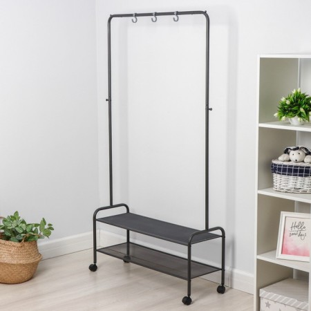 Valencia 32m clothing stand, 91.5 × 30 × 162 cm, graphite color-1