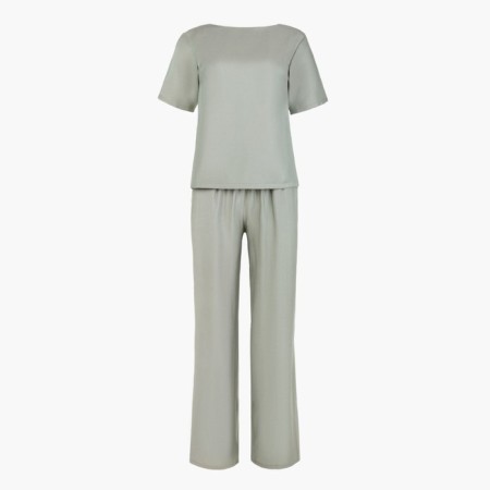 Women's costume (T -shirt, trousers) minku: enjoy olive color, size 42-5