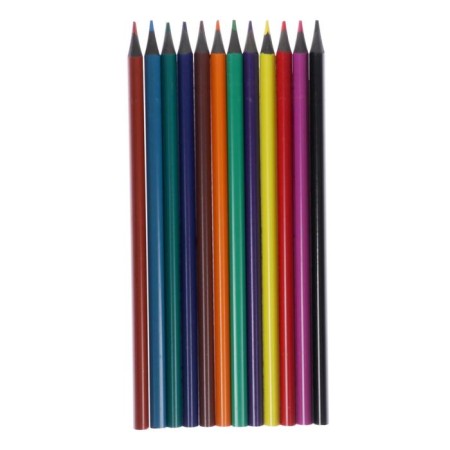 Pencils are colored sharpened, 12 colors, in a cardboard box-2