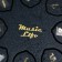Musical instrument Glucophone Music Life, 11.4 cm, 8 petals, black