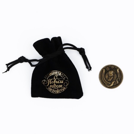 Coin in the New Year's Bag “successful year” for the New Year, diam. 2.5 cm-1