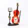 Clock - alarm clock "Trushing with a puppeter", discrete move, d -6.5 cm, 11.6 x 21 cm, aa
