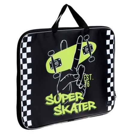 Folder for drawings and drawings A3, 470 x 350 x 20 mm, with handles, textile, calligrata "skate"-1