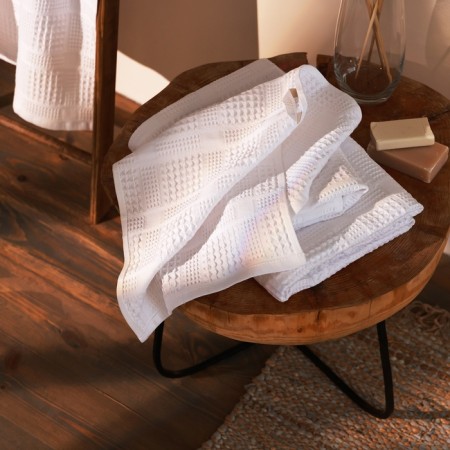 Waffle towel SL Home: Chess "Blanc de Blanc" 30x60 cm, 100% cotton, 350 g/m2-1