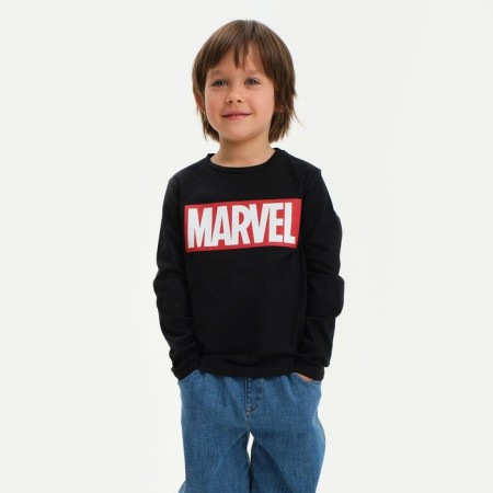Marvel long sleeve T-shirt, height 110-116, black