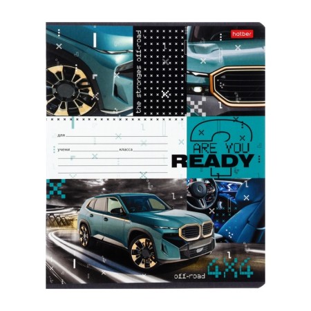 Notebook of 12 sheets in a cage on a clip "SUVs", mix-4