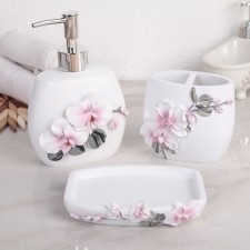 A set of accessories for the bathroom 