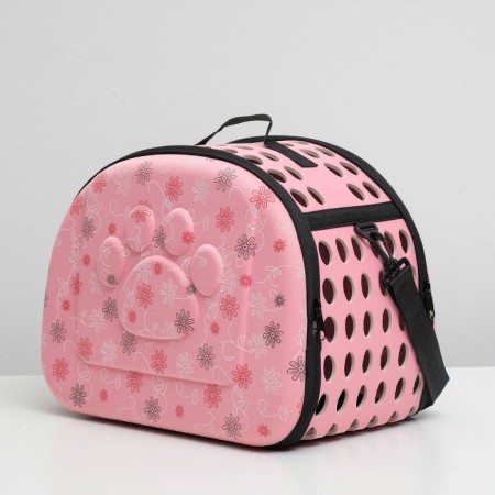 A folding bag-sheer with a separate entrance, EVA material, 43.5 x 28 x 33 cm, pink-2