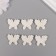 Decor for the creativity of the Polystone "Butterflies" White Set 6 pcs 2.7x2.5 cm