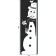 Decorative sticker for windows "Snowman" 29x100 cm (snow 10x20 cm)