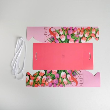 Capcake box, confectionery packaging, 6 cells “since March 8”, 23 x 16 x 10 cm-3