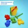 Set for playing in sand No. 1: Blide, 4 molds for sand, rakes, spatula, mix