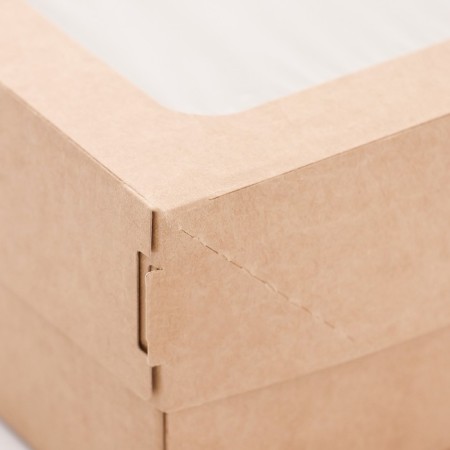 The box is folding, with a window, craft, 15 x 10 x 7 cm-2