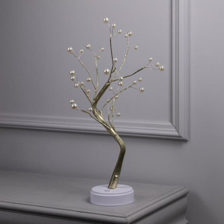 LED bush "Golden pearls" 45 cm, 36 LED, constant glow, AAX3 batteries (not in the kit), USB, glow warm white-1