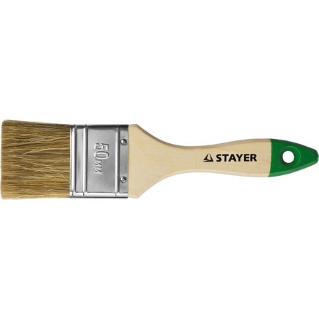 Brush flat Stayer Lasur 01031-50, mixed stubble, wooden handle, 50 mm, 2 "-2
