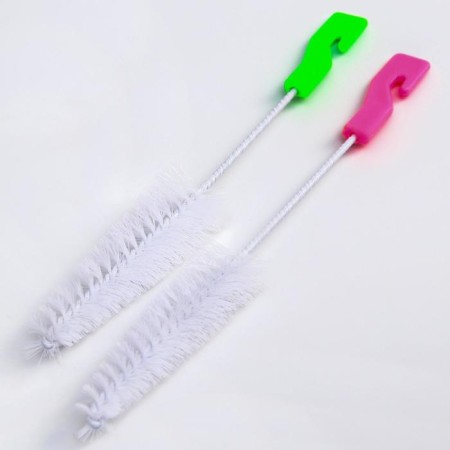 A set of brushes for the care of children's bottles, 2 objects, color mix