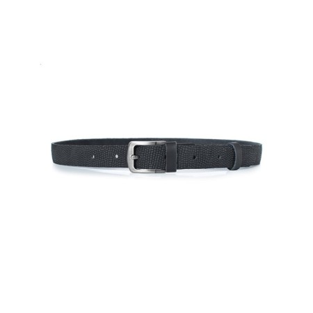 Children's belt, genuine leather, 1 size 85x3x25 cm, black-2
