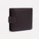 Men's purse on a button, for bills, for cards, for coins, brown color