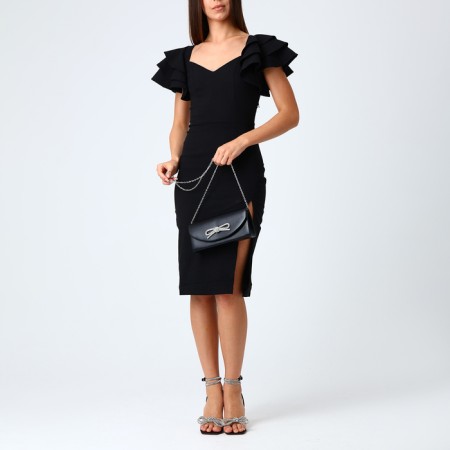 Female bag on a magnet, black color-6