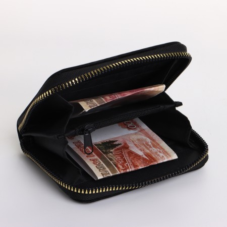 Women's wallet with lightning, black color-4