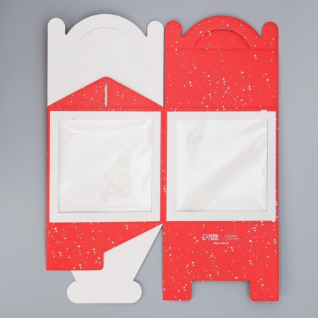 Confectionery box with a window, a chest, a “miracle” 20 x 20 x 20 cm, New Year-9