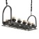 Sommelier chandelier 10he27 40w Black 83x30x40-140cm