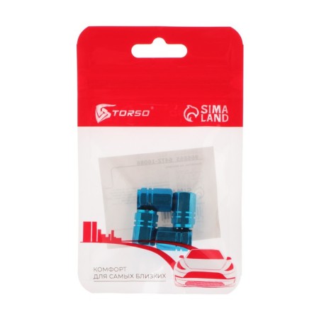 Torso valve cap, blue-blue, set 4 pcs-1