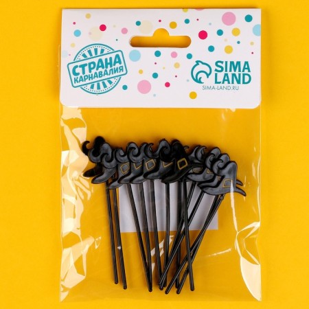 Skewers "Hat", in a set of 12 pieces, color black-4