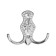 Hook furniture tundra TKD023, two -rod, chrome