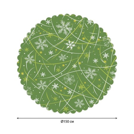 The tablecloth “pleasant snowflakes”, round, Saten, d = 150 cm-1