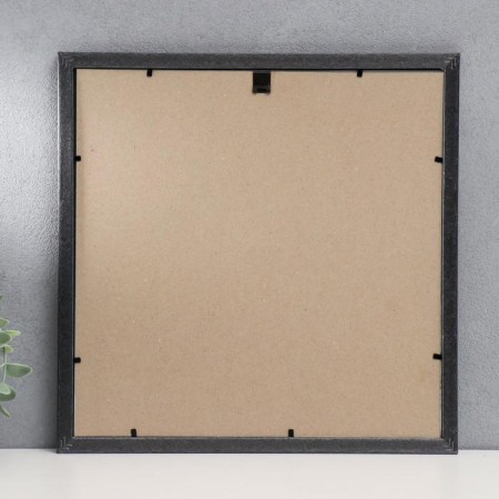 Photo frame plastic 30x30 cm, gray with gold (plastic screen)-2