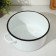 Cylindrical pan, 2 l, enameled cover, induction, white color