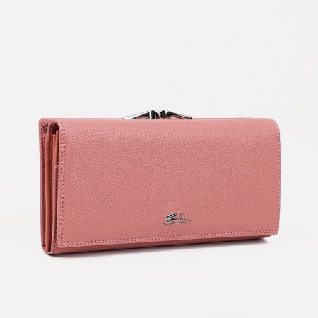 Women's wallet on magnets, pink color