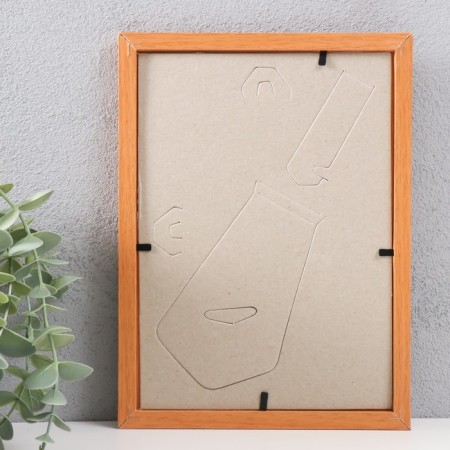 Photo frame MDF 15x21 cm, No. 5 "Simple", Milan nut, (plastic screen)-3