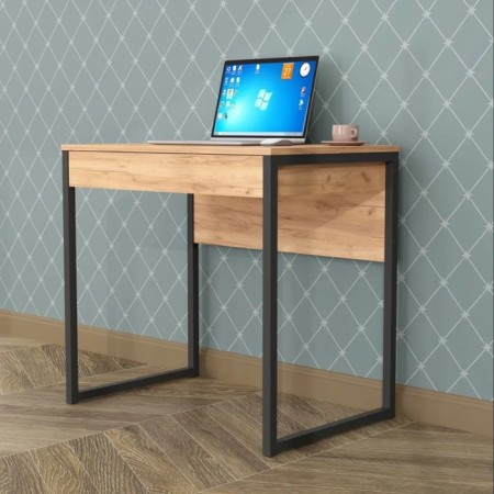 Written loft-1, 800x520x750, oak craft gold/black matte