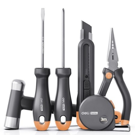 Deli manual tool "Home Series Gray", CRV, 6 items