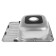Kitchen car wash Accoona AB4858-R, Right-off, right, thickness 0.6 mm, 580x480x165 mm, glossy