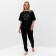 Female set (T -shirt/pants), black color, size 50