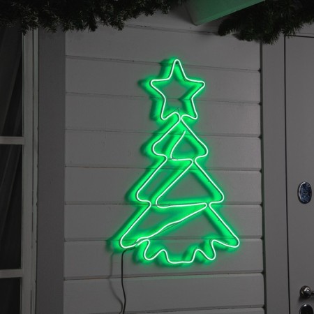 Neon figure "Christmas tree", 47 × 77 cm, 480 LED, 220 V, glow of green