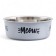 Bowl with silicone base "meow", gray, 500 ml