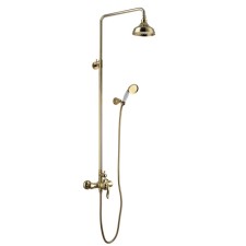 Lemark Brava LM4760G shower system, tropical shower, shower, brass, gold