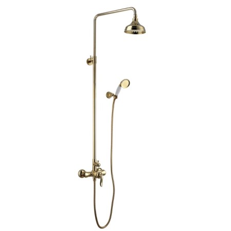 Lemark Brava LM4760G shower system, tropical shower, shower, brass, gold