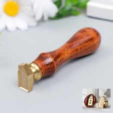 Printing figure for wax with a wooden handle 