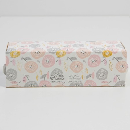 Box for Makarun, confectionery packaging "Flowerers", 5.5 x 18 x 5.5 cm-3