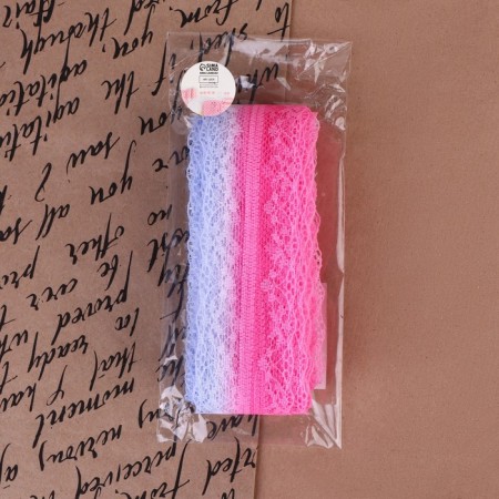 Capricon lace "Gradient", 35 mm × 10 ± 1 m, pink/lilac # 3 color-3