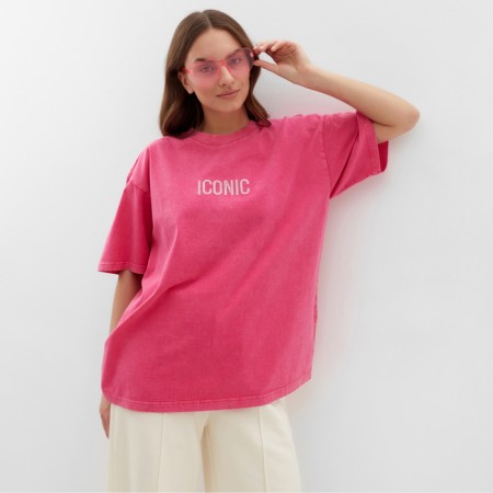 Women's T -shirt Mist icon made of boiled cotton, p. S, pink