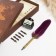 Gift set 3B1 "Herbi": feathers, ink, tips, red